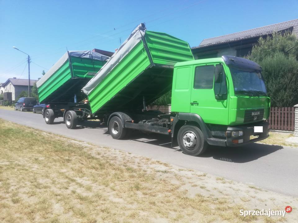 man 12220 wywrotka z przyczepa wywrotka zestaw Grabów nad Prosną
