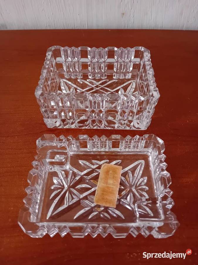 Kryształowa papierosnica popielniczka Warszawa