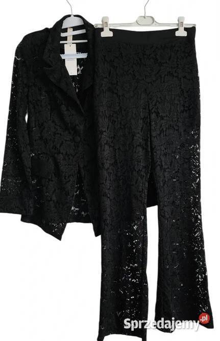 Komplet marynarka ze spodniami z koronki Wejherowo