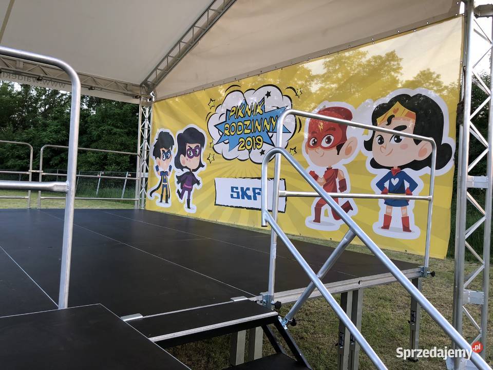 Scena 7x5m estrada zadaszenie sceniczne wynajem Poznań