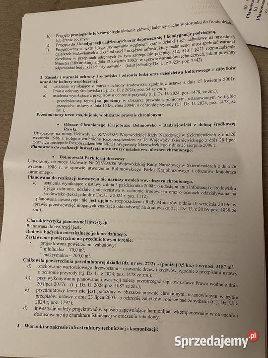 Sprzedam działkę 35 minut jazdy Warszawy Sprzedaż Esterka sprzedam