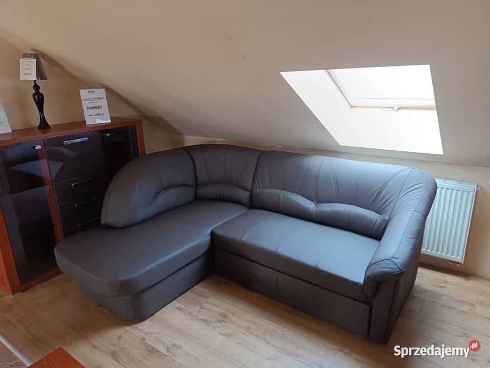 Nowy Narożnik 170x225 YARDEK Skóra Naturalna Olesno