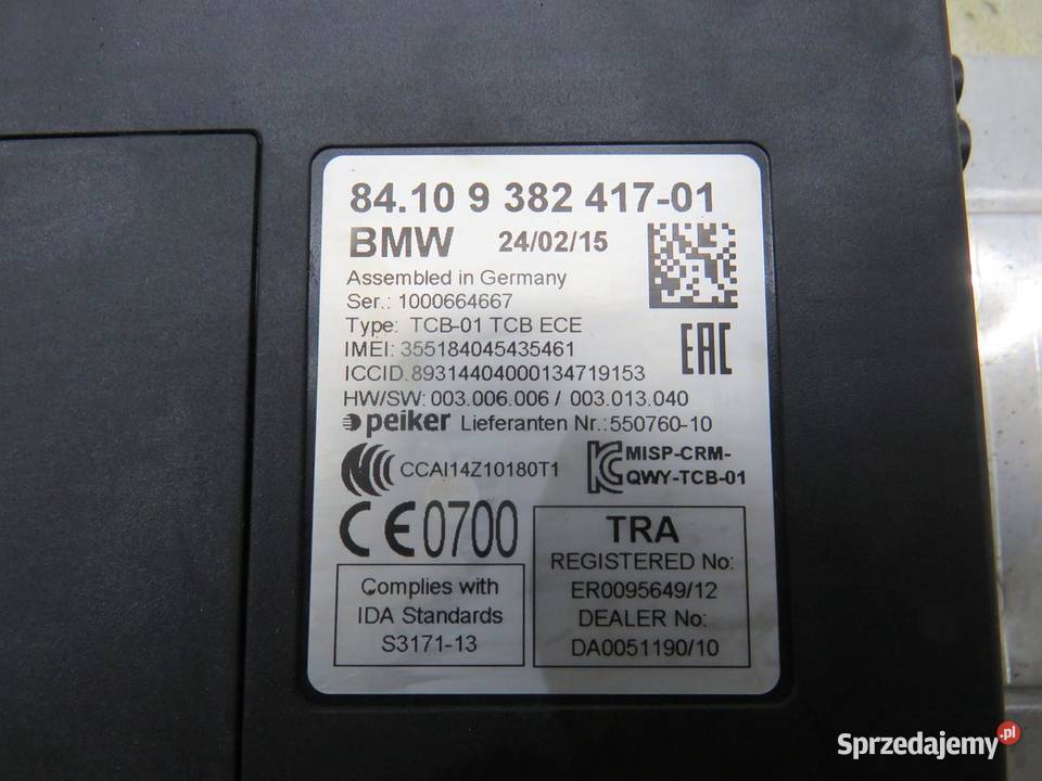 MODUŁ TBC01 BMW I3 REX 938241701 lubelskie