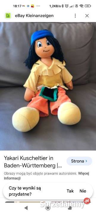 Szmacianka lalka Heunec 50 mazowieckie Warszawa