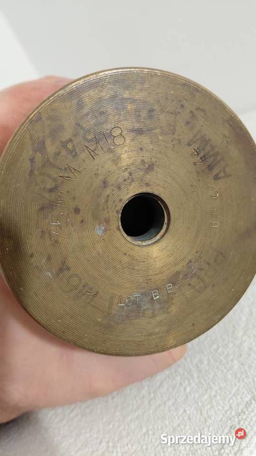 Łuska artyleryjska 1944r USA małopolskie Krzykawa