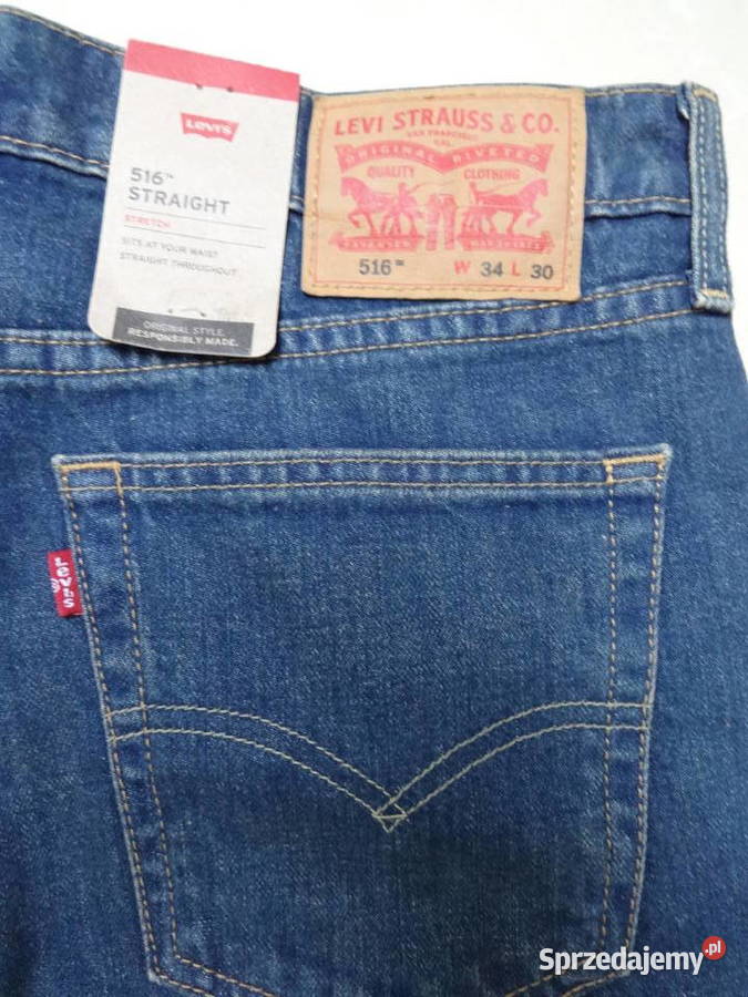 Jeansy męskie Levis Strauss CO 516 Straight Tomaszów Mazowiecki