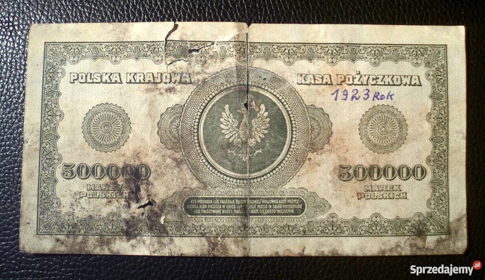 500000 marek polskich seria U 7 cyfr RARYTAS Numizmatyka Kolekcje
