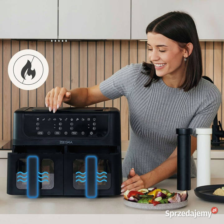 FRYTKOWNICA BEZOLEJOWA 2x 45L AIR FRYER 1700W Baranowo