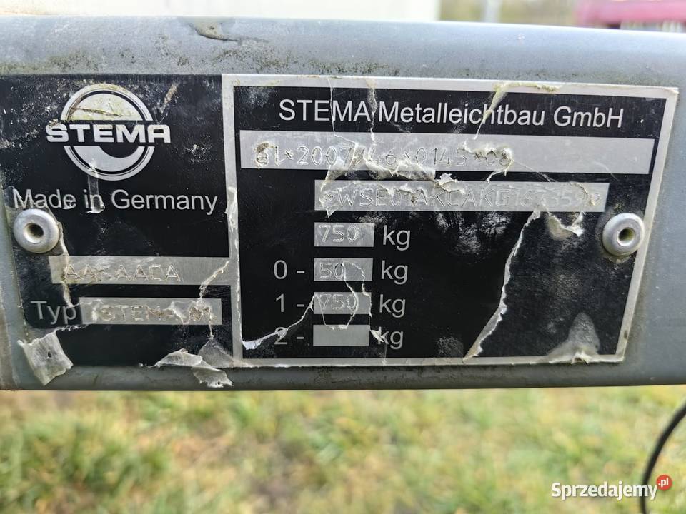 Przyczepka STEMA przyczepa samochodowa sprzedam