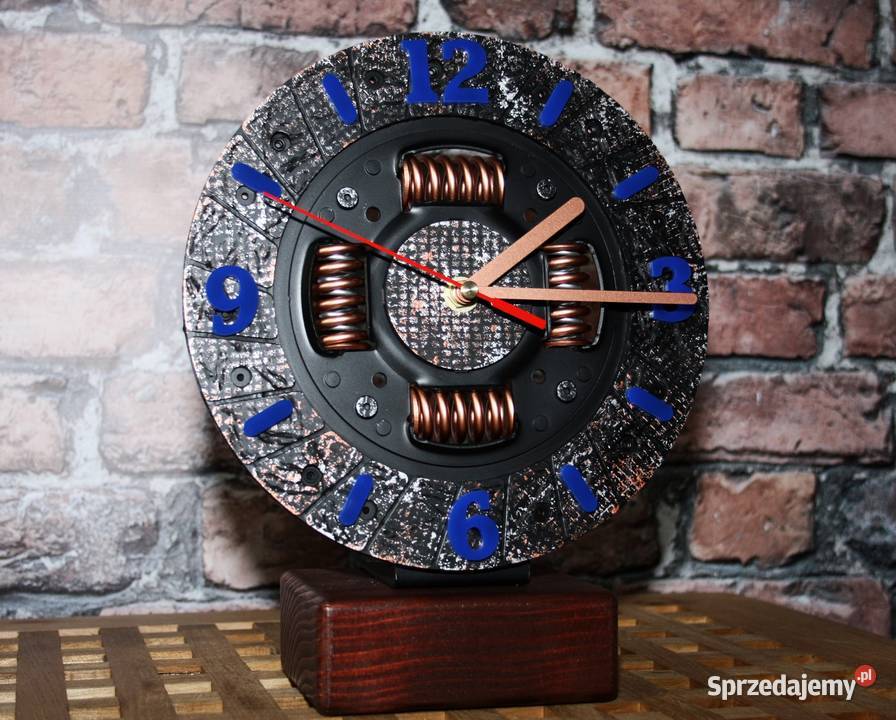 Zegar stojący sprzęgło scrap metal art loft Dębica