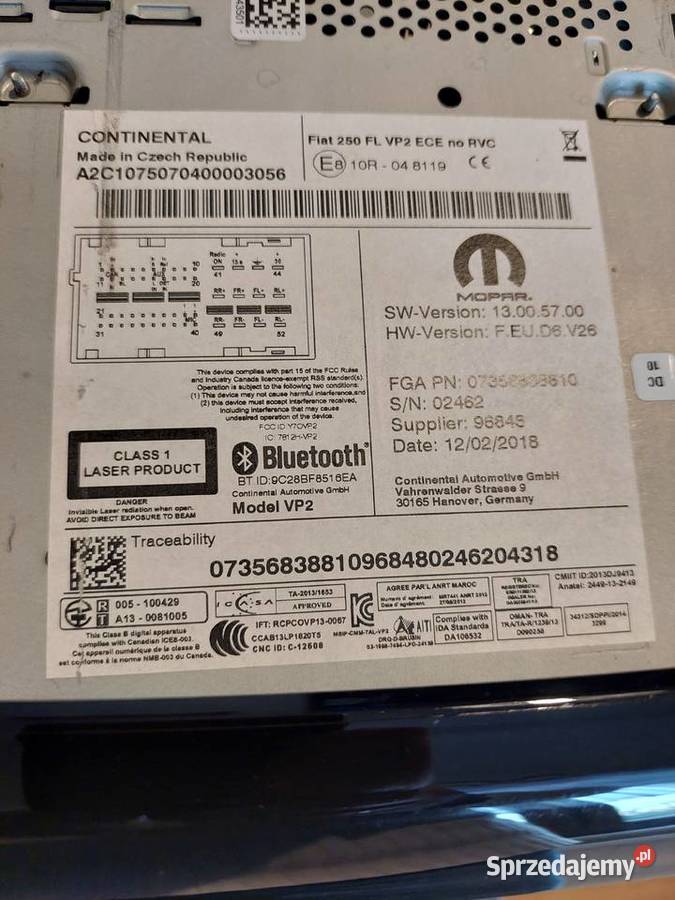 Radio CD Fiat Ducato FL Kod Salon Polska dostawcze małopolskie Proszowice