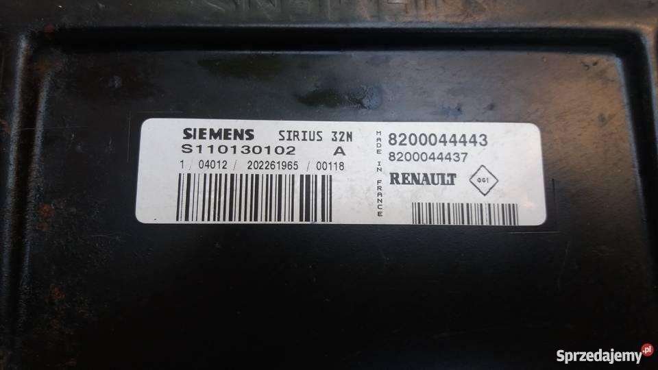 Renault Twingo 12 Komputer 8200044443 S110130102 komputery dolnośląskie Bolesławiec