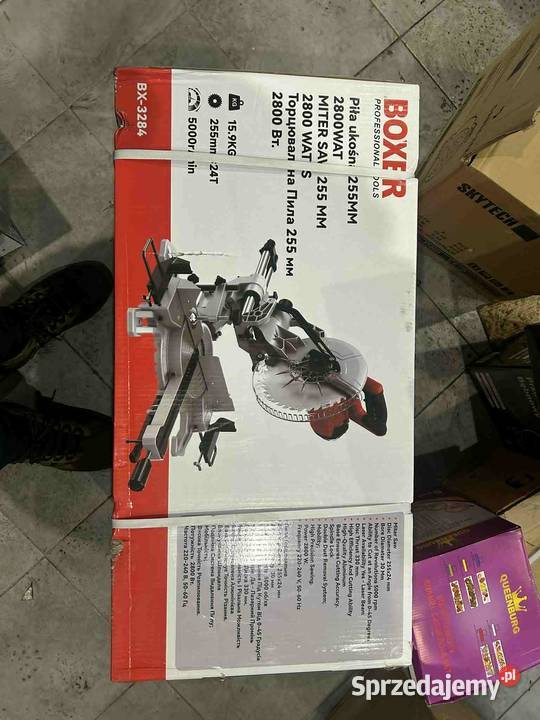 Piła ukośna z laserem i posuwem BOXER BX3284 wielkopolskie Poznań sprzedam