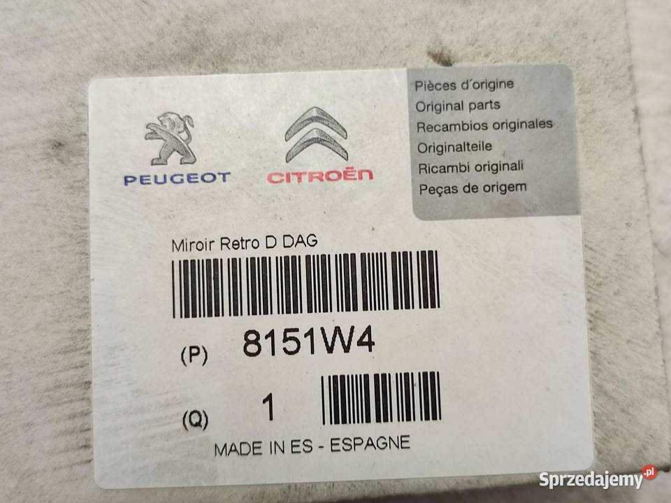 WKŁAD LUSTERKA LEWY CITROEN BERLINGO MULTISPACE osobowe