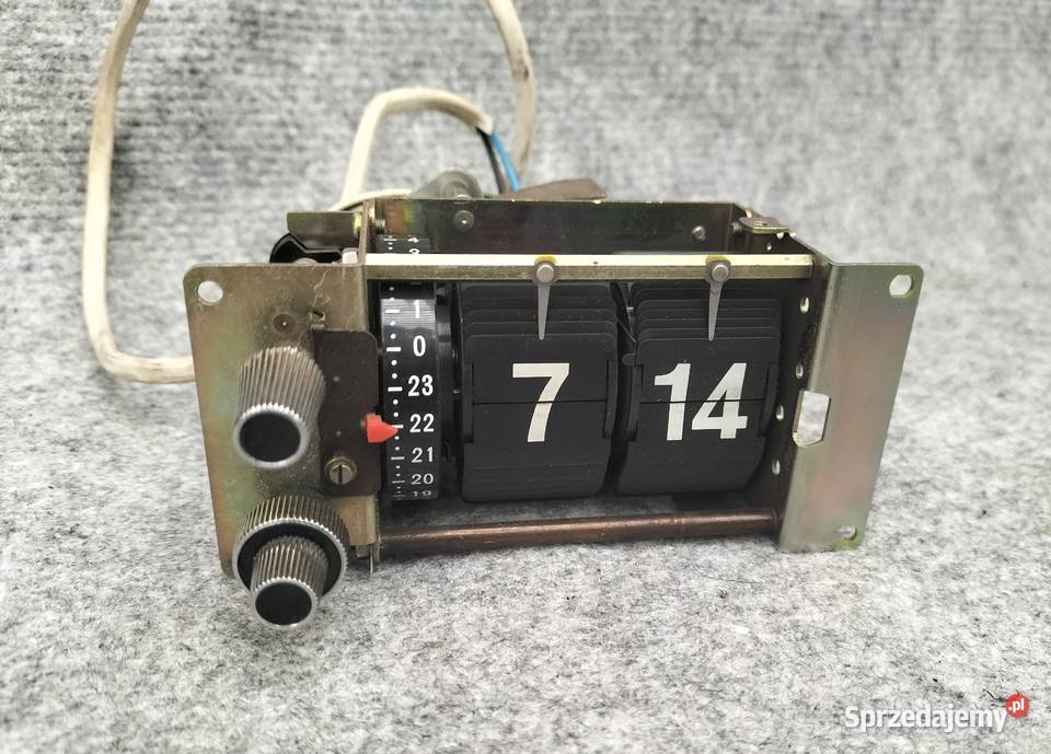 Zegar klapkowy radio Adam Unitra metal Leszno