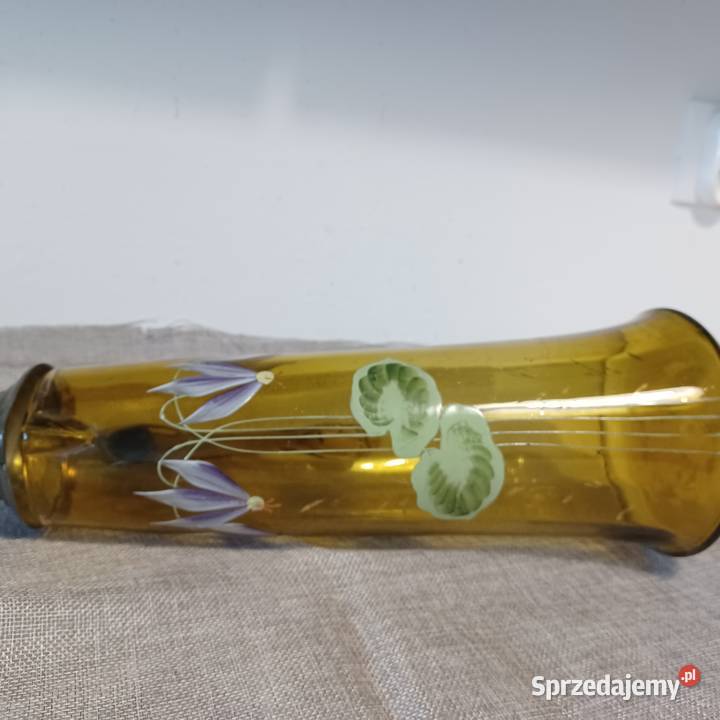 Secesyjny szklany dzban do wina z końca19 w Wrocław