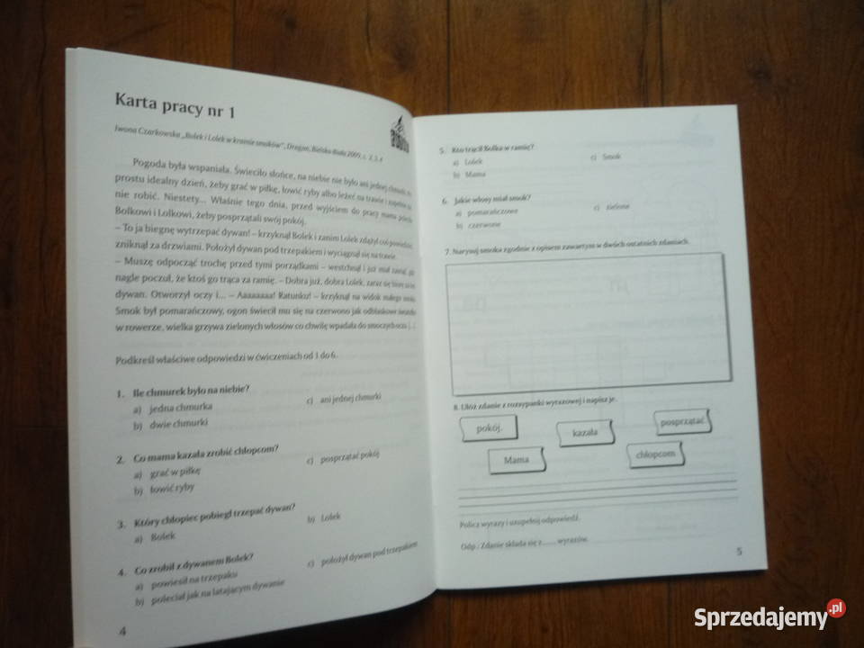 Rozumiem co czytam Karty pracy Klasa 1 2 i 3 zachodniopomorskie Szczecin