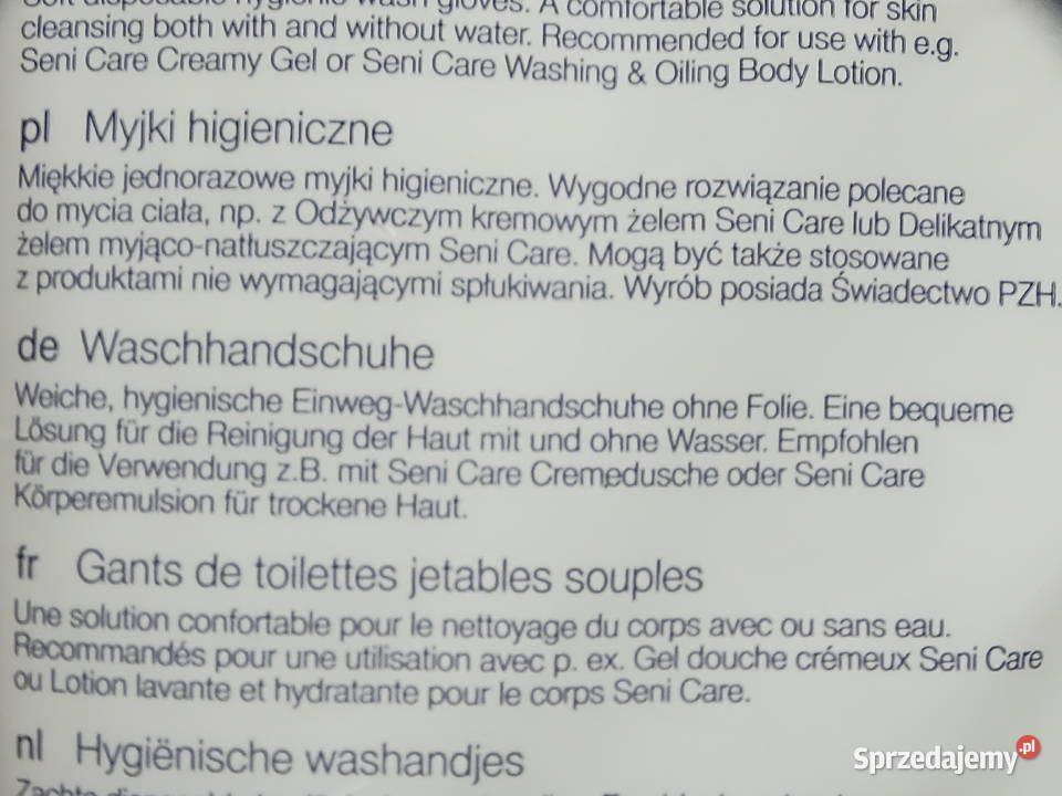 Seni Care Myjki Higieniczne Jednorazowe 50 Sztuk lubelskie sprzedam