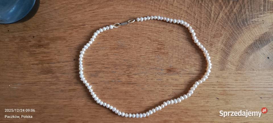 Naszyjnik z pereł chodowlanych Antyki, Sztuka, Kolekcje opolskie Paczków