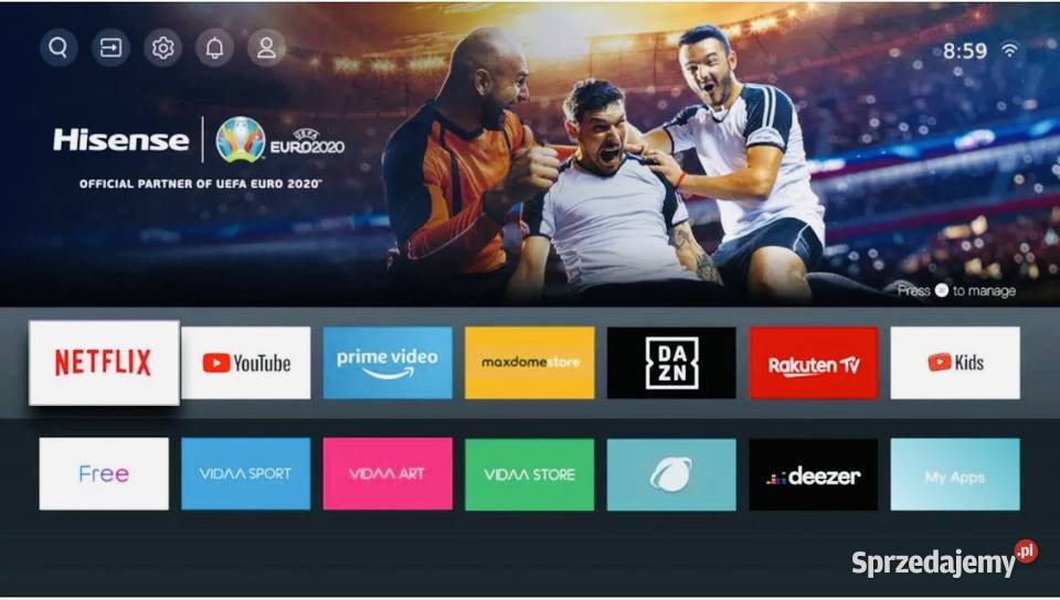 NOWY TV 50 QLED HISENSE wielkopolskie Osuchów