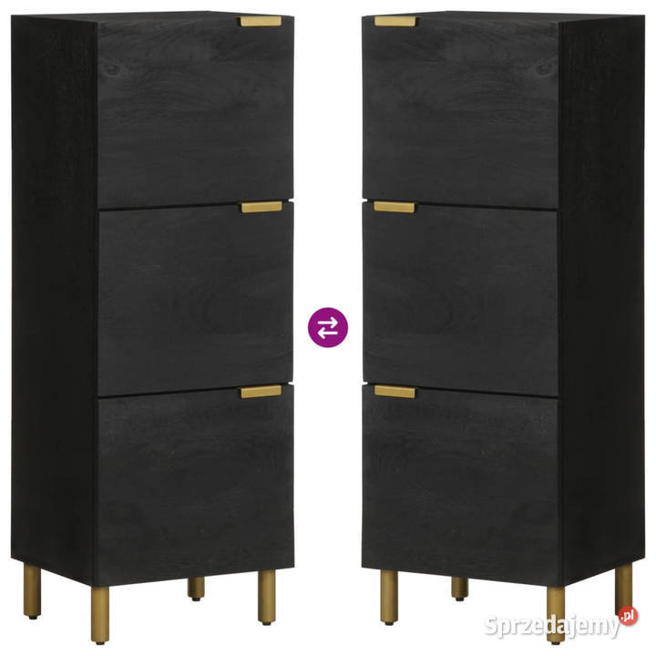 Szafka czarna 40x33x110 materiał drewnopochodny Warszawa