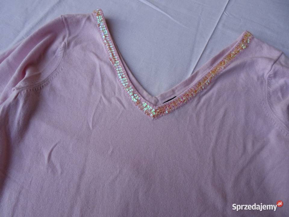 GAP Pudrowy sweterek Cekiny 40 42 Wkładane przez głowę  sprzedam