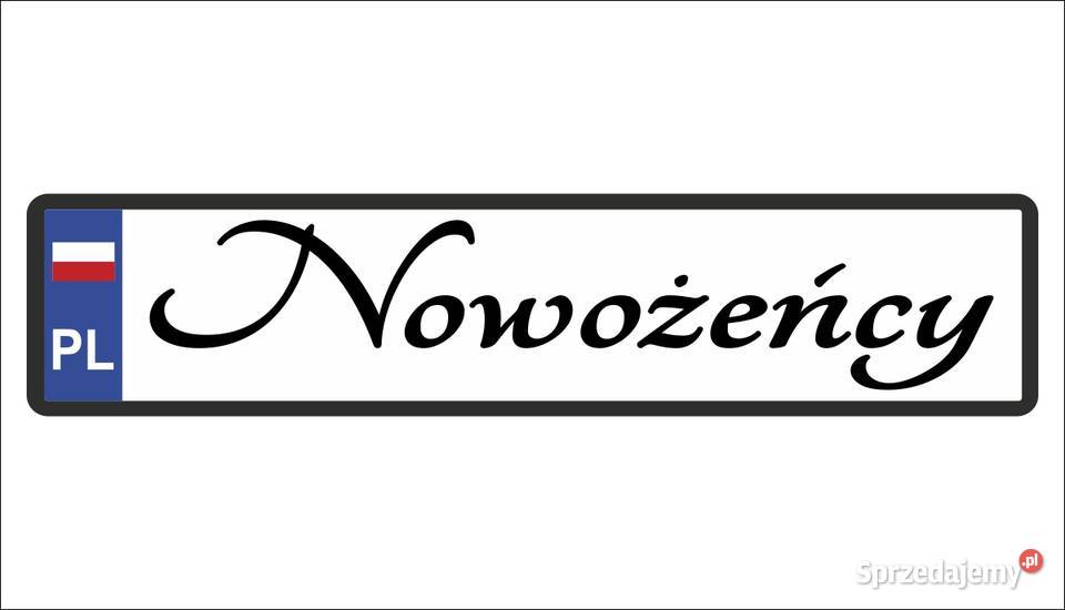 Tablica rejestracyjna Młoda Para nowożeńcy Białystok sprzedam