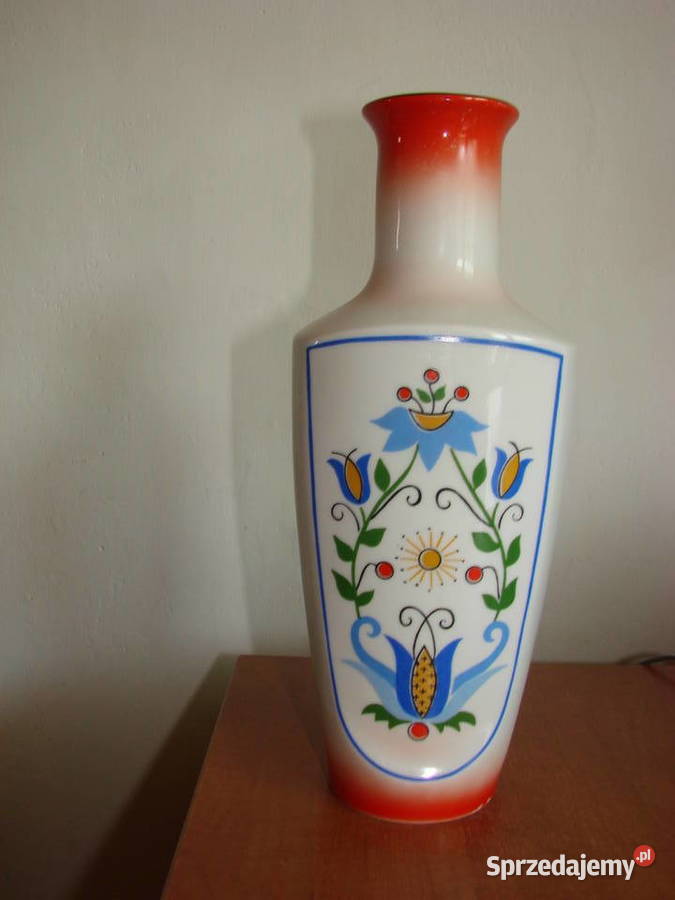 Lubiana wzór kaszubski wazon PRL Pruszcz Gdański