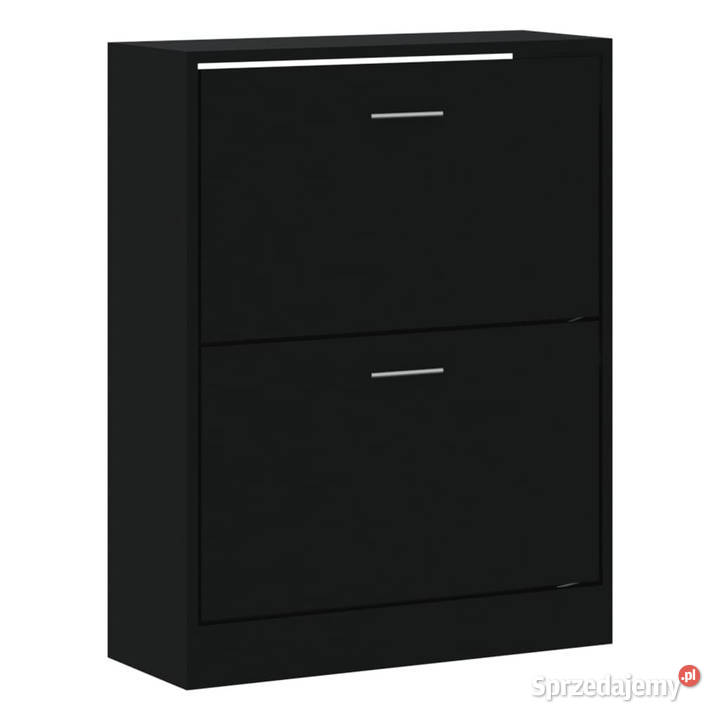 Szafka na buty czarna 63x24x81 materiał