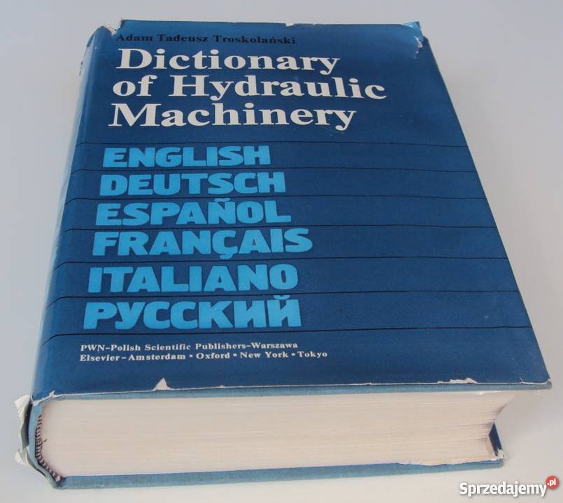 DICTIONARY OF HYDRAULIC MACHINERY mazowieckie Radom