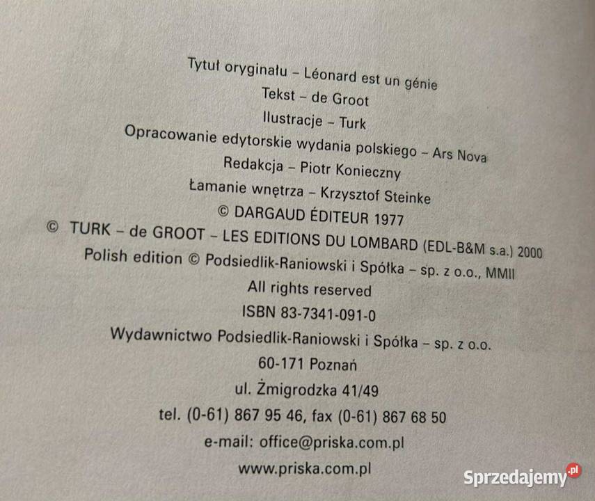 Leonard jest geniuszem 1 Rok wydania 2000 Poznań sprzedam