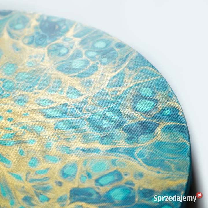 Okrągły obraz Serce Oceanu średnica 40 acrylic Warszawa