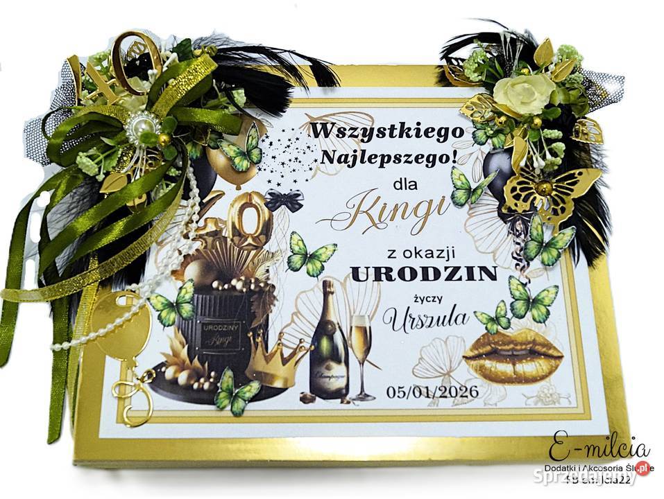 DREWNIANE PUDEŁKO Z MERCI JAKO PREZENT DODATEK Pozostałe lubuskie Zielona Góra