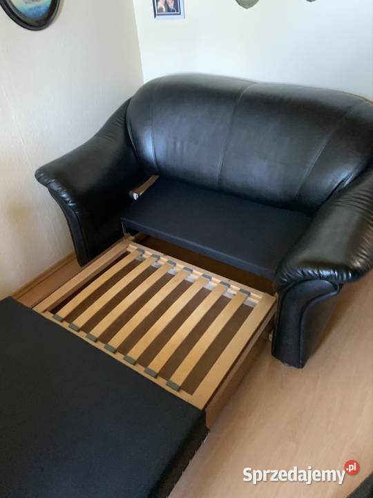 Sofa Prawdziwa Skóra rozkładana z funkcją spania skóra naturalna Jelenia Góra