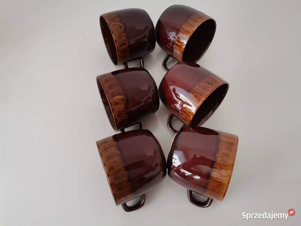 Stare nieużywane kubki N005 6 sztuk porcelit