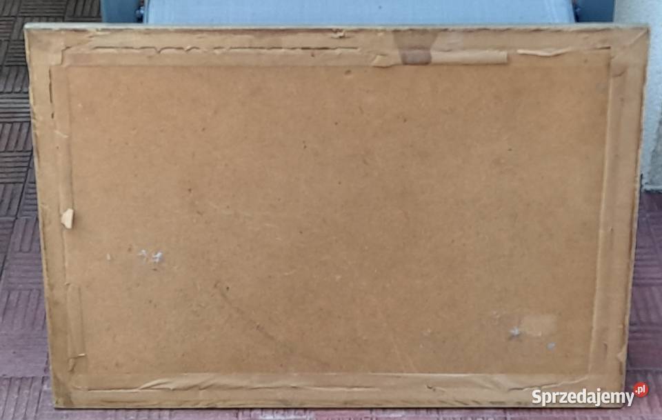 rozlewiskiem olej na desce złota rama Malarstwo mazowieckie Iłża sprzedam