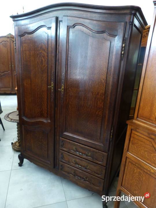 Dębowa ciemna szafa ludwikowskasklep Dąbrowa śląskie