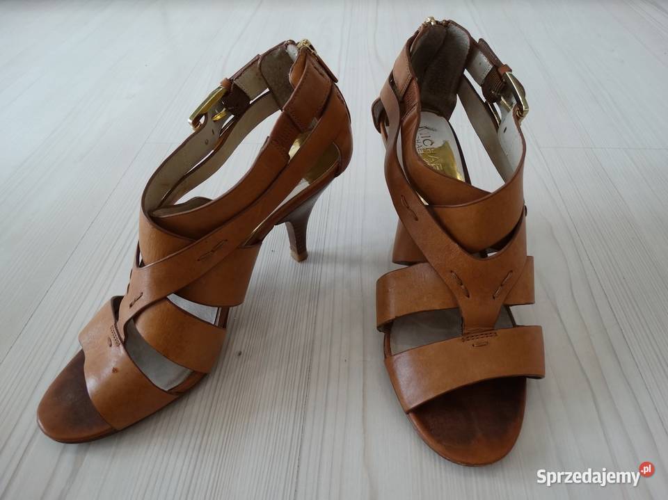 Buty Sandały Skórzane Skóra Naturalna Camelowe inna Łomża sprzedam