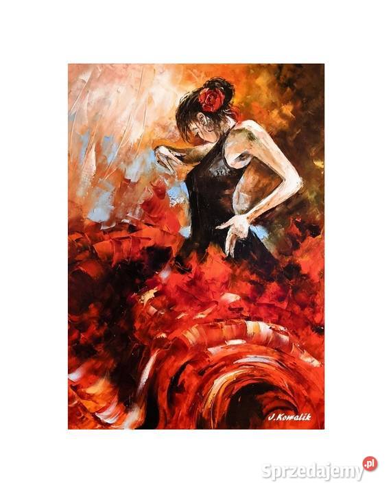 Kowalik Flamenco obraz olejny 50x70 akt Warszawa sprzedam