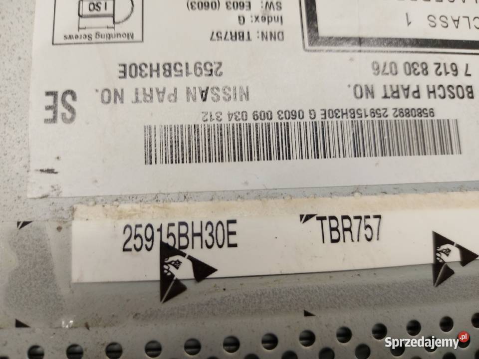 NISSAN QASHQAI J10 radio CD nawigacja 7612830076 osobowe Kielce sprzedam