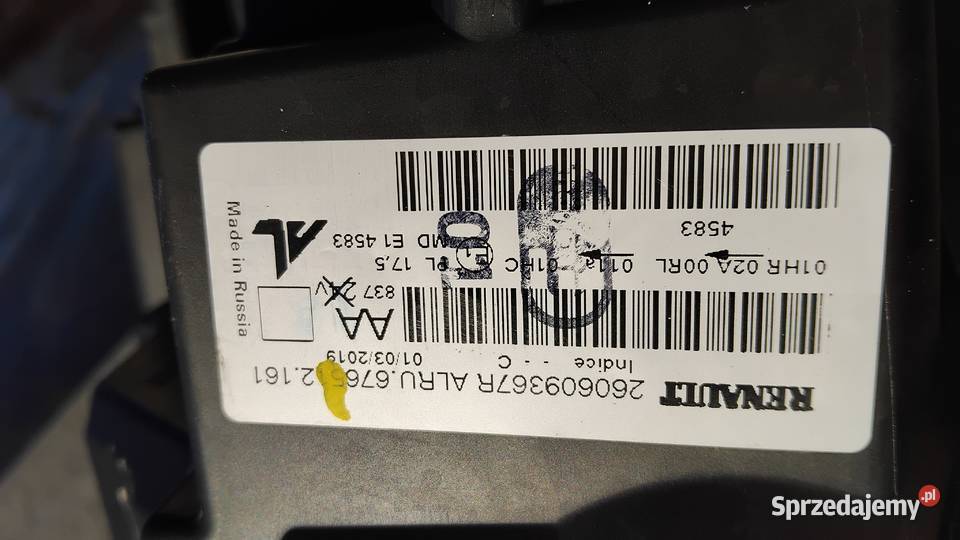 Dacia Duster II reflektor H7 LED nowy ORG EU KPL podkarpackie Mielec