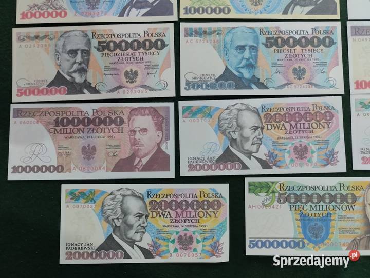 POLSKA zestaw 26 sztuk banknotów PRL NAJRZADSZE