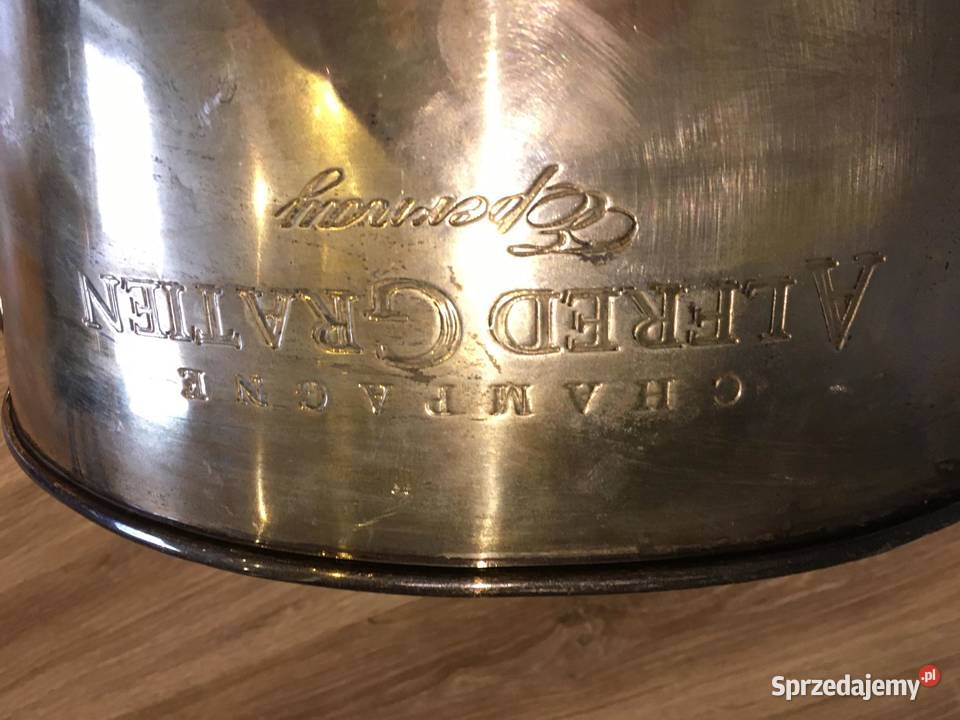 Szampaniera Alfred Gratien Espernay plater Dekoracje i ozdoby