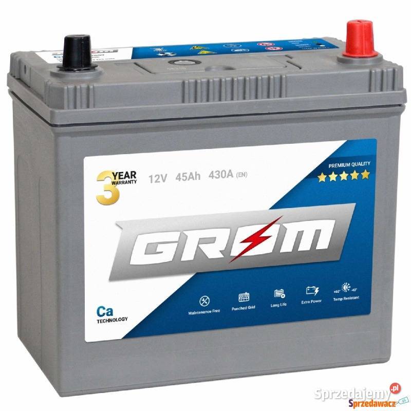 Akumulator Grom Premium 45Ah 430A Japan Prawy Akumulatory