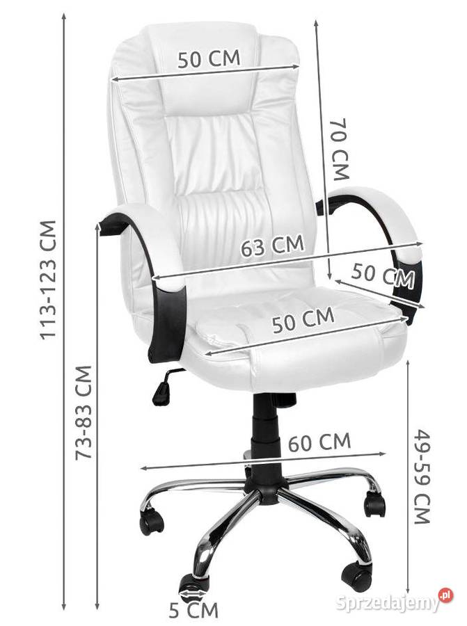 Wygodny FOTEL BIUROWY Krzesło Biurowe TILT Chrom krzyżak Białystok