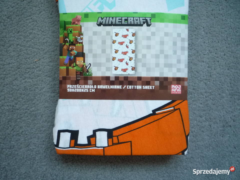 Minecratf Prześcieradło bawełniane jersey z Szczecin sprzedam