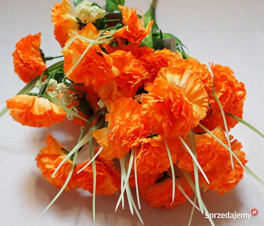 Goździk sztuczny gałązka 4 kwiaty 46 Kolory Siewierz