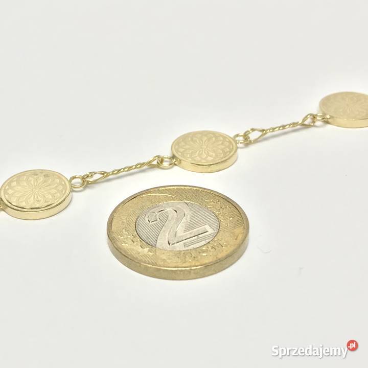 Złoty ŁAŃCUSZEK naszyjnik 14K CUDOWNY splot 39 Warszawa