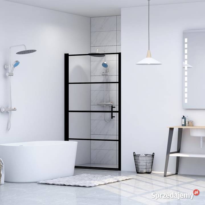 vidaXL Drzwi prysznicowe hartowane szkło 145671 mazowieckie Warszawa