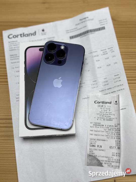 iPhone 14 Pro 128GB 100 Deep Purple Stan łódzkie